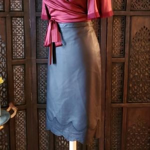 DKNY Leather Pencil skirt Size 8